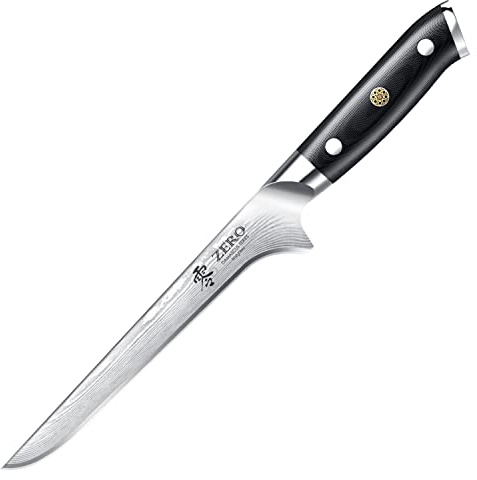 KozyGear | Premier 6 Ausbeinmesser | professionelle Küchenmesser | VG-10-Edelstahl | ultrascharfe Klinge | Micarta | ergonomischer Griff | B600