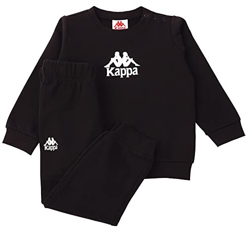 Kappa Kinder Jogginganzug 709486M Unisex Kids Suit | Langarm Sweatshirt I Jogging Hose I Jogginganzug I Caviar I 98-104