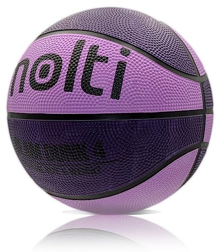 molti Palla da basket, misura #4#5#7, per bambini e adulti, antiscivolo, per interni ed esterni, per lo streetball, per il tempo libero (5, Viola)