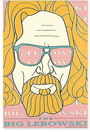 Spreadshirt The Big Lebowski Dude Poster 60x90 cm, One size, Weiß