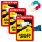 PRINT.GG Toter Winkel Magnet Aufkleber Frankreich LKW Bus wohnmobil - Attention Angles morts Magnet Aufkleber LKW Bus wohnmobil (Lastwagen/LKW/Wohmobile, 3 Stück)