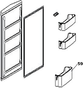 Candy 49121752 Fridge Freezer Shelf
