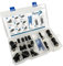 Kit de Racores Plástico y Metal - 17 Pcs - Conectores Rectos, Codos y T- Neumáticos Enchufe Rápido Manguera Aire Comprimido con Cortatubos
