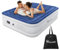 YITAHOME 2x1,5m Luftmatratze Selbstaufblasend mit Integrierter Elektrischer Pumpe Luftbett Selbstaufblasend, Aufblasbare Matratze für 2 Personen für Zuhause, Gästezimmer, Weiß/Blau