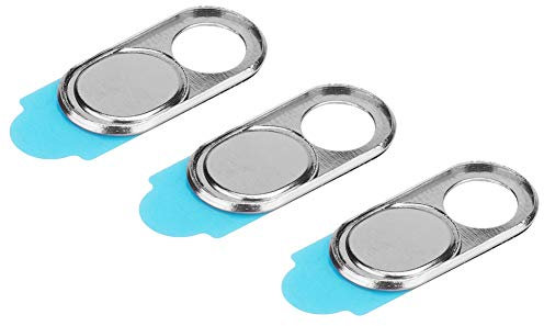 KOSDFOGE Kamera-Abdeckung aus Metall, Ultradünn, Leicht, Webcam-Abdeckung, Für Laptop, Handy, Tablet, Computer, Mac, 3 Stück(Silber)
