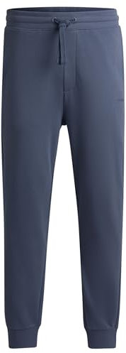 HUGO Mens Dayote232 Logo-print tracksuit bottoms in cotton terry