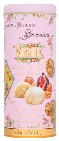 Figs and Walnut Soft Almonds Amaretti Virginia Biscuit Gift Tin - Gluten Free - 140g