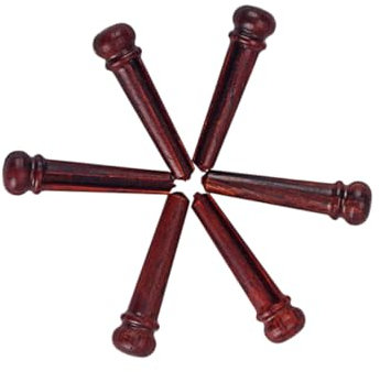 SAFIGLE 6-piece Redwood Guitar String Pegs for Folk Acoustic Guitar Delicate Appearance Easy Install Bridge Pins