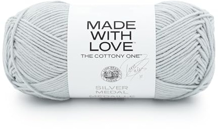 Lion Brand Yarn 3040-150BL Tom Daley - The Cottony One Garn, Baumwollmischung, Silbermedaille, 1 Pack