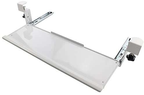 Bandeja para Teclado Debajo del Escritorio, Extensor de Escritorio para computadora con rodamientos de Bolas, cajón Debajo del Escritorio, cajón deslizable con Cerradura, Soporte para Teclado y rató