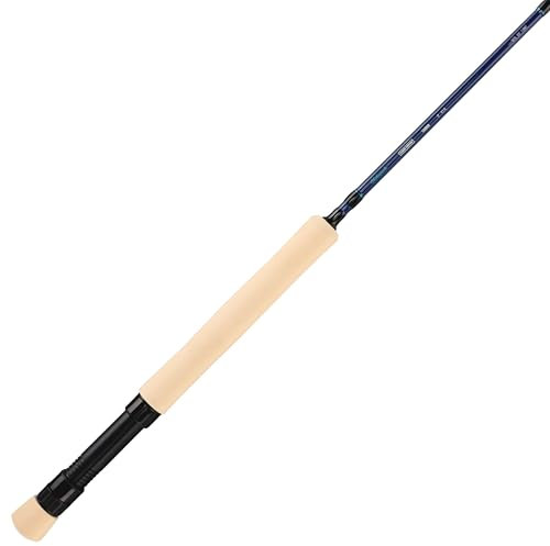 Shakespeare Cedar Canyon Carbon Fliegenrute, 4-teilige leichte Carbon Composite Blank mittel-schnelle Aktion, Edelstahl-Führungen, Eva-Schaum Griff, tragbare Fliegenrute 8ft 7/8 wt