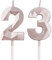23th Birthday Candles, Rose Gold Number Candles Birthday Decoration, Happy Birthday Cake Toppers, for Birthday Parties Weddings Company Anniversaries (Rose Gold, 23)