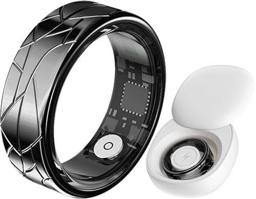 Smart Ring Smartringe für Herren Damen Fitnessring Schrittzähler Schlaf Ring Herzfrequenz Fitness Tracker Ring Kalorien Health Sport Smart Ring Android iOS Gesundheitsring Pulsmesser Größe 11