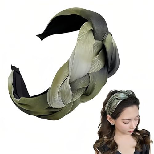 ZEPIQOR Bandeau Large Vintage pour Femme - 4 cm Turban Torsadé Élastique - Serre-Tête avec Nœuds, Accessoire Cheveux pour Usage Quotidien