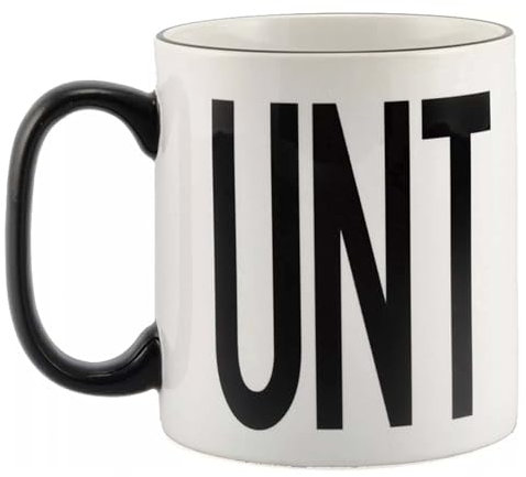 VIROSA Funny Sarcastic Mug for Men & Women - C*NT Novelty Coffee Mug, Crude Humour Gift for Friends & Colleagues- 11oz C UNT Black Ceramic Cup, Dishwasher Safe- Perfect Gag Gift for Birthday or Office