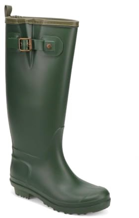 Pavers Warm-Lined Wellingtons - Green Size 8