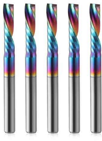 CNC Milling Cutter Spiral Groove Cutter 4 mm Shank Downcut 4 mm Cutting Diameter 12 mm Cutting Length Router Bit O Flutes Spiral Cutter CNC Milling Cutter for Router Wood Cutter Slot Cutter Wood (4 x