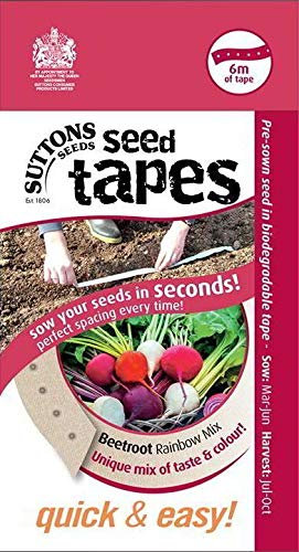 Suttons Seeds Seed Tape Beetroot Rainbow Mix: Only Seeds