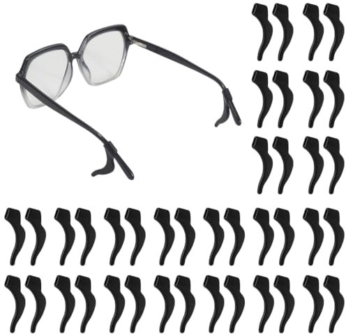 COYUN 20 Paires Manchon Branche de Lunette, Housse antidérapante pour branches de lunettes, Crochets d'oreille de Lunettes, Crochets Souples Antidérapants Universels pour Lunettes de Lecture de Soleil