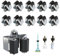 YOZAIUUI 10PCS Broom Holder Wall Mounted: Heavy Duty Mop Broom Wall Holder Broom Handle Bracket Broom Gripper for Home Office Kitchen Bathroom Garden Garage
