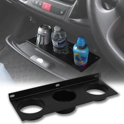 Cup Holder Insert for Glovebox Compatible With Fiat Ducato, Citroen Relay and Peugeot Boxer (BLACK)