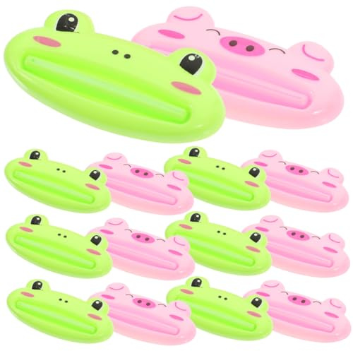 SEWOART Cartoon Zahnpastaspender Tierform 20 Stück Praktischer Zahnpasta Extruder Flexibles Langlebiges Material Tragbar Für Zahnpasta Und Handcreme Alltagsspielzeug