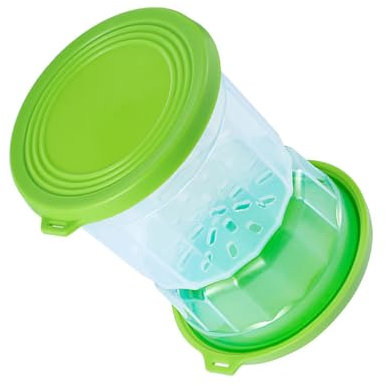 Recipiente de vidrio a prueba de fugas con diseño de reloj de arena, apto para refrigerador, filtro extraíble