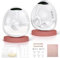 Baemee Hands Free Breast Pump, Wearable Breastfeeding Pump with 4 Modes & 9 Levels, Strong Suction, Low Noise, Portable Electric Breast Pump with 17/19/21/24mm Flange, 2 Pack