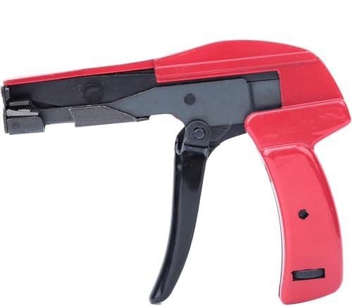 Risegun Nylon and Plastic Cable tie Gun, Tool for Cable Ties with Automatic Wire Cutter, Professional tensioner and Cutter for 2.4-4.8 mm Nylon Cable Ties