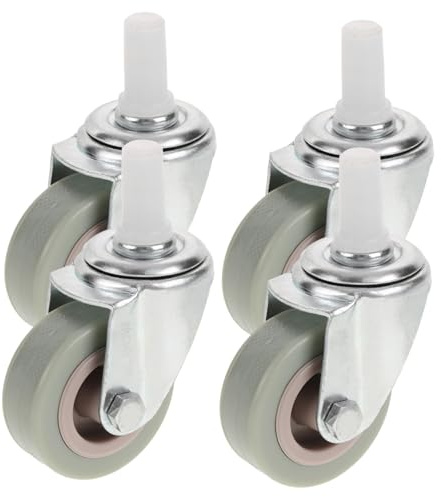 Cabilock 4Pcs Mop Bucket Casters Replacement with Galvanized Frame Swivel Stem Wheels for Industrial Cleaning Carts Easy Install Heavy Duty Mop Bucket Accessory