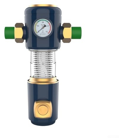 Besttoolifes Filtre de lavage à contre-courant pour pré-filtration de l'eau | Filtre à sédiments rotatif réutilisable avec élément en acier inoxydable 304 de qualité alimentaire | Double rotation