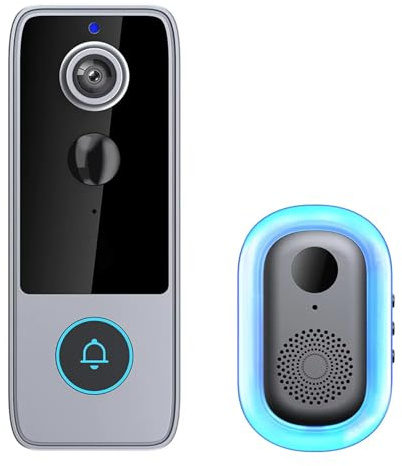 Purepeeki Camera Doorbell - Purepeeki Video Doorbell Wireless, Video & Two-Way Audio, Smart Motion Detection, Easy Installation & Connectivity, Reliable and Secure (#A)