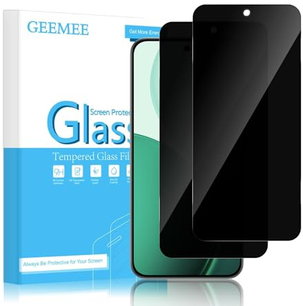 GEEMEE pour OPPO Reno 14F /Reno 14 F 5G/14 FS 5G Anti-Espion Verre Trempé, 2 Pièces 9H Dureté Ultra Privacy Protecteur D'écran, Anti-Spy Vie Privée Film De Anti Rayures Protection écran