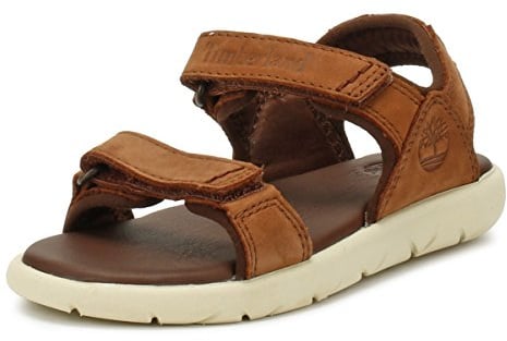 Timberland Nubble Leather 2 Strap, Unisex-Kinder Sandalen, Braun (Cappuccino Aia), 21 EU