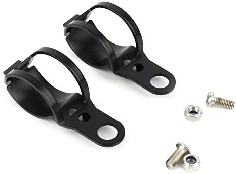 Keenso 2 Pcs Motorcycle Indicator Turn Fork Bracket, Motorbike Turn Mount Bracket Universal Indicator Fork Bracket Clamp Headlight Holde 30-43mm Metal Fork Relocation Clamps Brackets