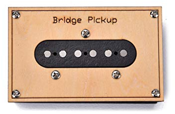 Alnicov Micro Guitare Alnico V Position Chevalet Simple Bobinage Avec Caisson En Bois, Ressorts Et Vis De Montage Pour Guitares Électriques - Noir (Excellents Sons)