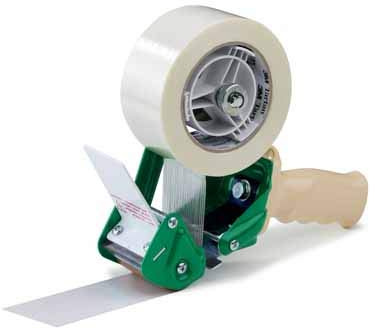 Handabroller für Filamentband, für 50mm Rollenbreite, starkes Zahnmesser, 1 Stk.
