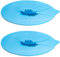 HAC24 2er Set Überkochschutz Silikon Blau Spritzschutz Überlaufschutz ø26cm Überkochstopp Kochtopf Überkoch Schutz Überkochdeckel