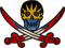 Akachafactory Sticker Aufkleber Pirat Piraten Jack Rackham Calico Flagge Fahne BDS Antigua Barbuda