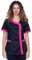 FratellidiItalia.org Blouse de Travail Noire pour Femme, Blouse d'été pour Coiffeur, Centre de beauté M Fuchsia