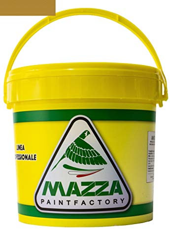MAZZA Pittura Al Quarzo Per Muri Interni Ed Esterni Lt 14 Ad Alto Potere Coprente Colorificio (Giallo Ocra Mz1127)