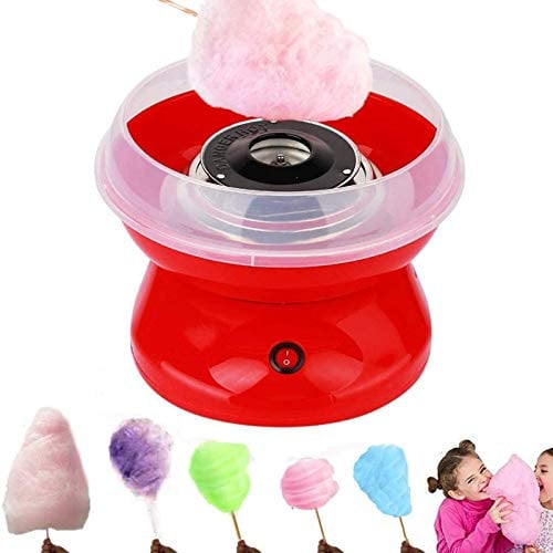 Cotton Candy Machine, Nostalgia Mini Cotton Candy Makers for Kids, Portable Electric Cotton Candy Sugar Floss Maker for Family Party and Small Gathering,Red