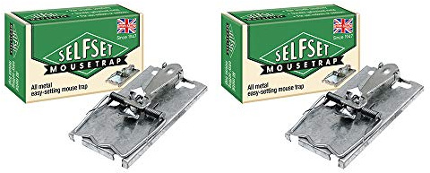 Self-Set AMZ160 Mouse Trap Pack of 2, Silver