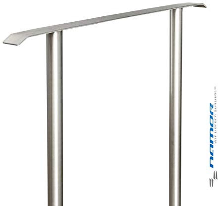 Anlehnbügel aus Edelstahl V2A zum Einbetonieren – robuster Anlehnparker & Absperrbügel für Fahrräder | Handmade in Germany | von Namor-Edelstahlprodukte (Breite: 50 cm, Höhe: 115 cm)