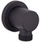 Keenware KSA-186 Lunar Luna - Raccordo a gomito rotondo per doccia, in ottone, colore: Nero