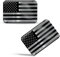 Biomar Labs® 2 x Aufkleber 3D Gel Silikon Stickers Vereinigte Staaten Amerika America United States Flag USA Silber Flagge Fahne Auto Motorrad Fahrrad Fenster Tür PC Handy Tablet Laptop F 132