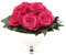 ROSEMARIE SCHULZ Heidelberg Infinity Blume in silberfarbenen Becher ewige Rose konserviert Blumenstrauß langhaltend (Magenta, 11 Rosen)