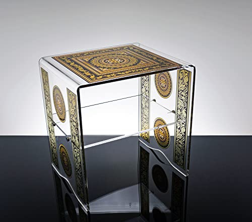 Slato Moderner Couchtisch aus Acryl, transparent, mit ungiftigem Aufdruck Musa