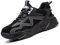 Annvia Sicherheitsstiefel für Damen, leicht, Stahlkappe, Turnschuhe, Herren, atmungsaktiv, Arbeitsschuhe, rutschfeste Sneaker, Schwarz01, 37.5 EU