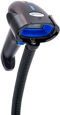 Barcode-Scanner 1D Code, automatisches Codeleser mit einem Ständer, Schwarzer USB, schnelles und präzises Scannen, HDWR HD44A